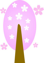 シンプルな桜の木