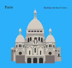 Sacré-Cœur Basilica in Paris 
Basilica of the Sacred Heart of Paris	
Basilique du Sacré-Cœur (France)
