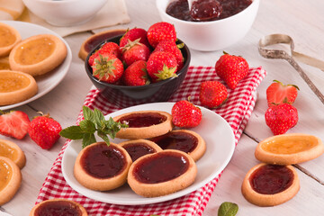 Strawberry tartlets. 