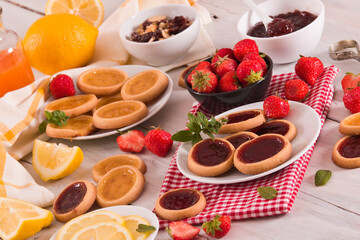 Strawberry tartlets. 