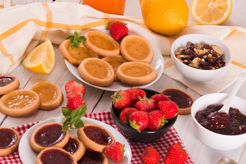 Strawberry tartlets. 