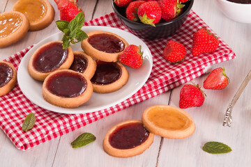 Strawberry tartlets. 