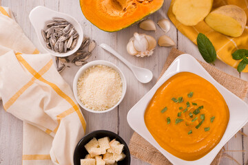 Pumpkin cream soup.
