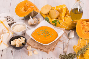 Pumpkin cream soup.
