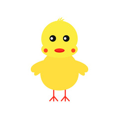 childish illustration of cute baby chick