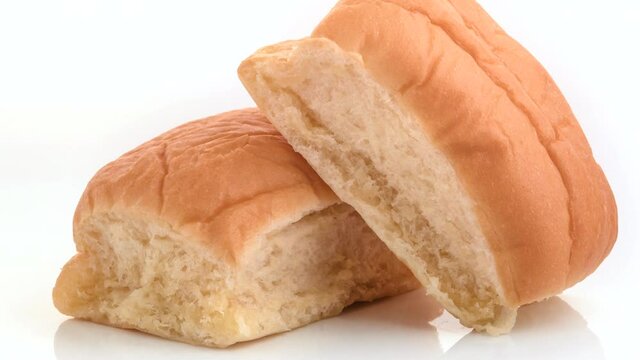 the loaf of bread isolated on white background