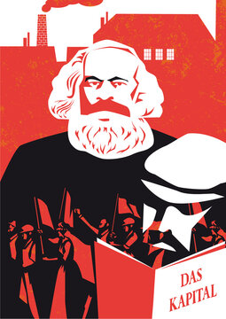 Karl Marx Vector Illustration