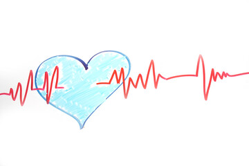 heartbeat line, heart cardio analysis medicine.