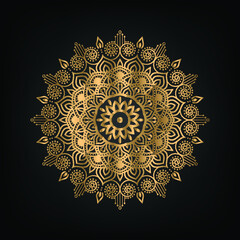 Luxury mandala background with golden arabesque pattern Arabic Islamic east style