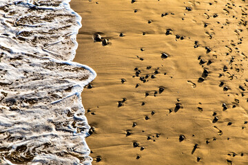 Welle am Strand Nahaufnahme