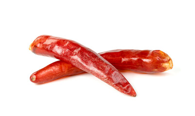 red ground paprika or dry chili pepper isolated on white background