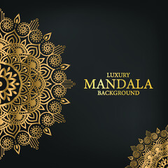 Luxury mandala background with golden arabesque pattern Arabic Islamic east style