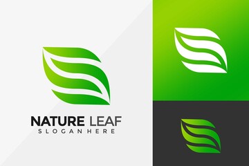 Letter S Nature Leaf Logo Design, Modern Logo Designs Vector Illustration Template