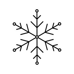 Simple vector icon on the theme of snow removal. The snowflake icon is presented