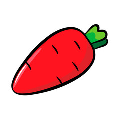 Carrot. Vector illustration, isolated on a white background.