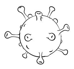 Fictional Cartoon Drawing Of Covid-19 Virus To Be Used As Symbol