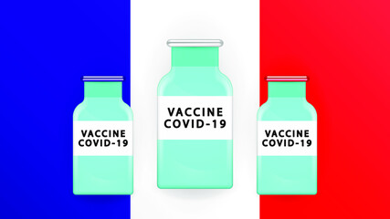 Vaccine in the France .Victory over the coronavirus with France . successful use of the vaccine in the France 