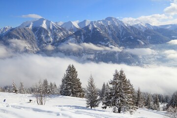 Fototapeta na wymiar Cloud inversion in Alps