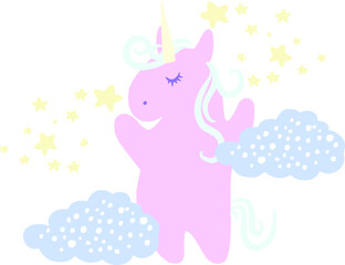 Unicorn, Valentine's Day, Valentine card, Unicorn illustration vector. Cute unicorn. Love, heart, fairy tale, magic.
