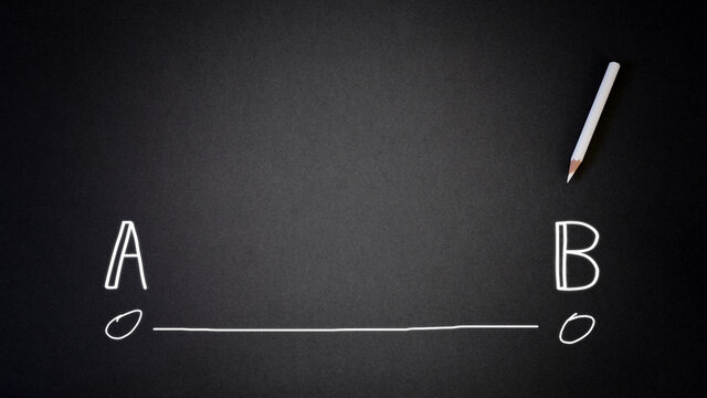 Straight Line From A To B On Blackboard