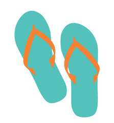 Flip flops simple icon on white background. Vector Illustration EPS10