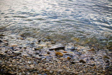 Rocks in the water on the beach