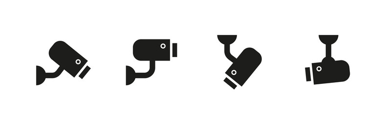 CCTV Camera icons. Security Camera, Surveillance Vector Illustration. For presentation, graphic design, mobile application, web design, infographics, UI.