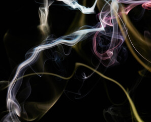Bright color smoke abstract shape