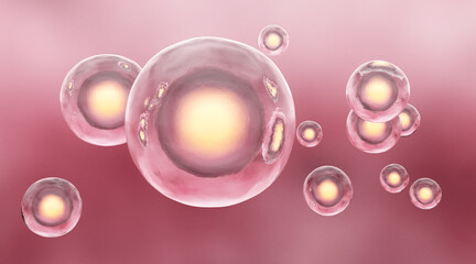 Human Cell, 3D Rendering.