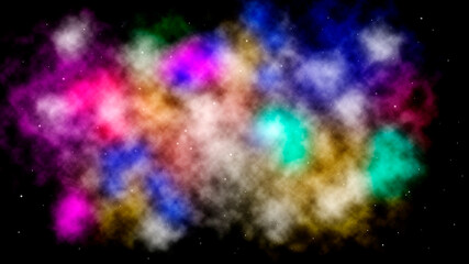 Colorful constellation in deep space