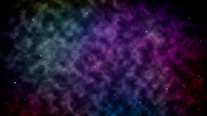 Fototapeta na wymiar Abstract colorful nebula with stars backdrop