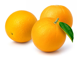oranges isolated on white background
