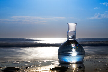 A flask with clean drinking water.