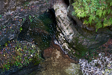 Mountain river. Autumn in the mountains.