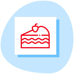 cake icon vector in trendy flat style isolated on white background