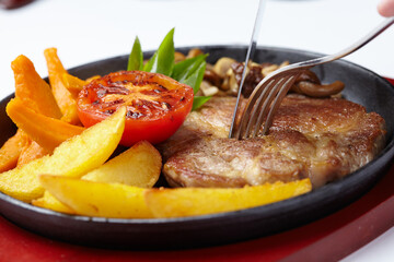 meat with potatoes