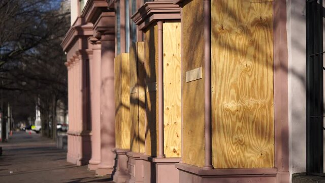Retailers board up windows in Washington, DC
