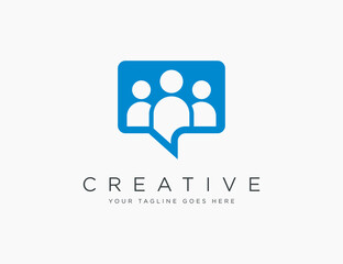 Fototapeta na wymiar Creative People Logo Template Design Vector Illustration Design Editable Resizable EPS 10
