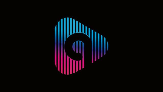 Letter Q Play Button, Media Studio Stream Based Technology, Colorful logo Videos