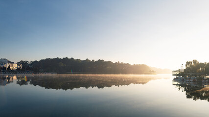 Sunrise over the lake