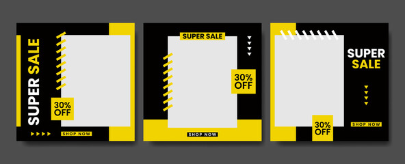 Collection of social media feed templates. Suitable for online stores in promoting a product or brand
