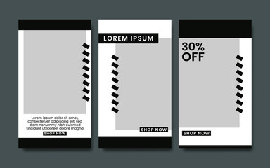 Collection of social media stories templates. Suitable for online stores in promoting a product or brand
