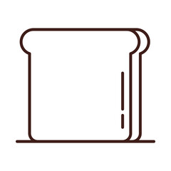 breakfast slice bread food line style