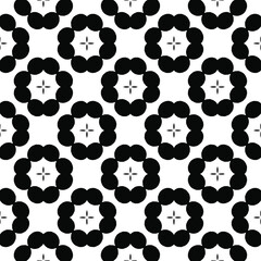 Black and white texture. Abstract seamless geometric pattern.
