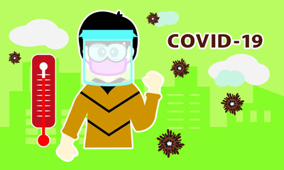 Protective faceshield against and stop corona virus,Covid-19.
