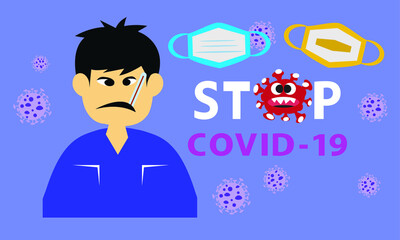 Vector of patients with Coronavirus (Covid-19) infected.