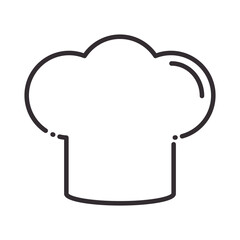 chef hat uniform kitchen line style icon