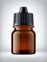 Dropper Bottle on Background. 