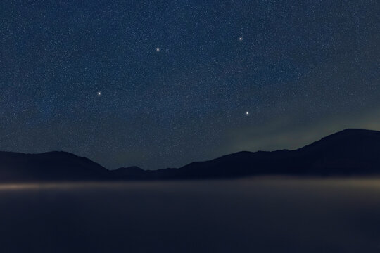 Antlia star constellation, Night sky, Cluster of stars, Deep space, Pump constellation