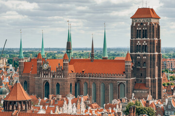 Obraz premium St. Mary's Cathedral in old town of Gdansk